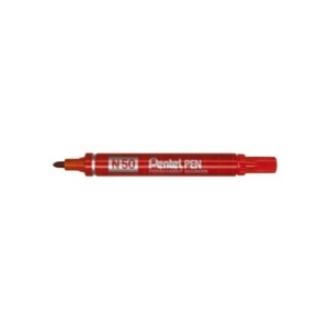 Pentel pennarello indelebile Rosso - Pentel N50 - tonda - 4,3 mm-0