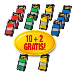 Segnapagina Post-it® Index 680 - segnapagina - Blu, Giallo, Rosso, Verde (conf.12)-0