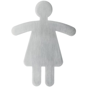 Pittogramma in acciaio Durable sagomato - wc donne - 120x90 mm - 4950-23-0