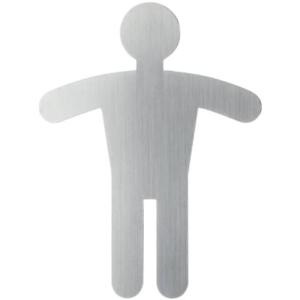 Pittogramma in acciaio Durable sagomato - wc uomini - 120x90 mm - 4951-23-0