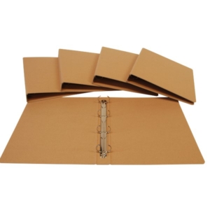 Raccoglitore A4 ad anelli linea ecologica Euro-Cart Avana - Dorso 4 cm-0