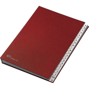Classificatore alfabetico A-Z Fraschini - Rosso - 640-E-0