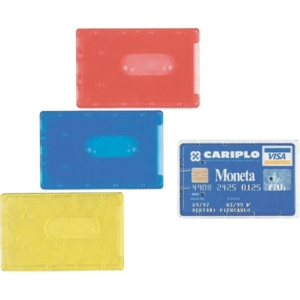 Portacards rigidi Favorit - semi-Trasparente Assortito - 8,5x5,4 cm - 100500081 (conf.100)-0