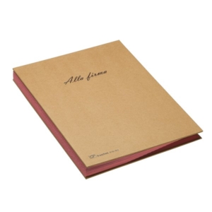 Libro firma 18 intercalari in carta riciclata Fraschini - 22x34 cm - Avana - 618-ECO-0