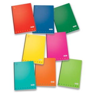 Quaderno a quadretti 5 mm A4 Pigna Monocromo - colore assortito - 100 g/m² - 36 fogli-0