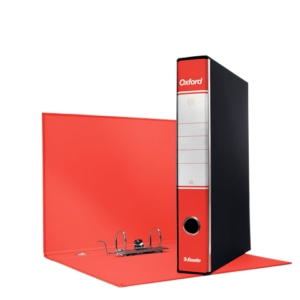 registratore a leva rosso oxford