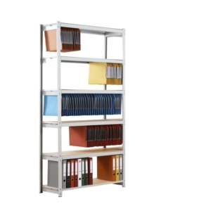 Scaffalatura metallica ad incastro RANG'ECO Paperflow Grigio - 5 ripiani - 100x37x195 cm-0