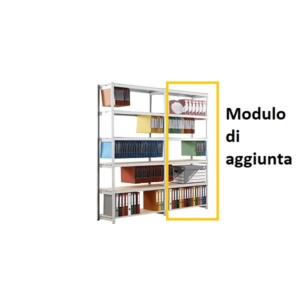 Aggiunta per Scaffalatura metallica RANG'ECO Paperflow Grigio - 5 ripiani - 125x37x195 cm-0