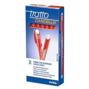 Penne a sfera cancellabili Tratto Cancellik - Rosso - 1 mm (conf.12)-0