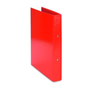 Raccoglitore ad anelli Iris Euro-Cart - in carta plastificata - Dorso 4 cm - 22x30 cm - Rosso-0