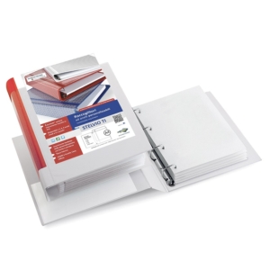 Raccoglitore ad anelli A4 personalizzabile - Sei Rota Stelvio TI - Dorso 4 cm - anelli a D ø25 mm - Bianco -0
