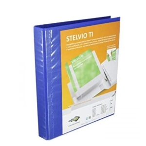 Raccoglitore ad anelli A4 personalizzabile - Sei Rota Stelvio TI - Dorso 4 cm ø25 mm - anelli a D - Blu-0