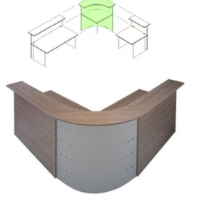 Scrivania angolare con Rialzo per Reception Firenze 96 cm