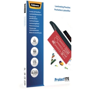 Pouches A3 per plastificatrici Fellowes - 175 µm per lato - lucida (conf.100)-0