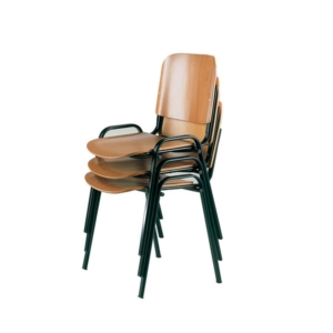 Sedie collettività Agata DADO UNISIT - Faggio - Struttura Nera - LEGNO - D5L/2 (conf.2)-0