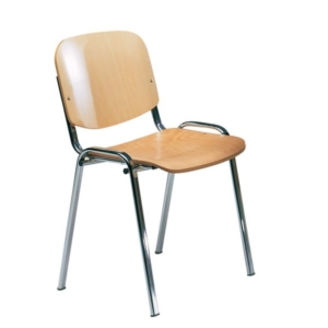 Sedie collettività Agata DADO UNISIT - Faggio - Struttura cromo - D5CL/2 (conf.2)-0