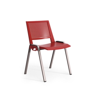 Sedia gambe in metallo collettività KENTRA UNISIT - plastica - Rosso - KEC/RO-0