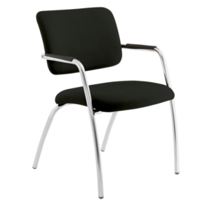 sedia da attesa nera ignifuga modello LITHIUM