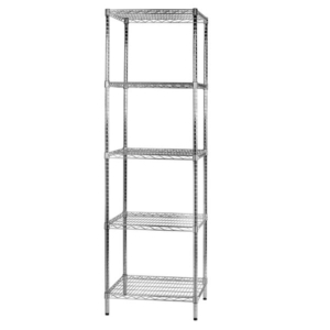 Scaffalatura metallica in filo d'acciaio Serena Group - 5 ripiani - 60x60x200 cm-0