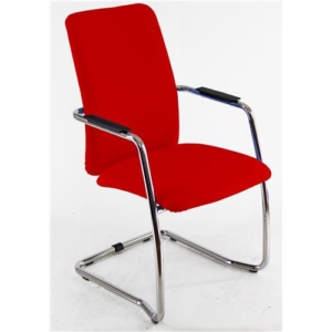 sedia da ufficio in polipropilene rossa operativa