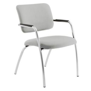 sedia da attesa in pelle bianca modello LITHIUM