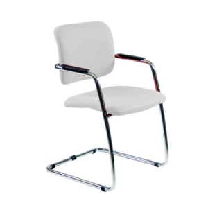 Sedia da ufficio in pelle bianca modello lithium