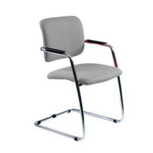 Sedia da ufficio grigia in ecopelle modello lithium