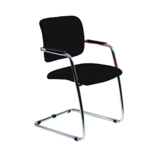 Sedia da ufficio in pelle nera modello lithium