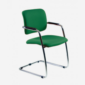 Sedia da ufficio verde modello LITHIUM in polipropilene