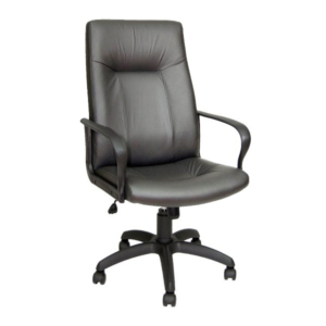 poltrona da ufficio grigia in ecopelle Eridanus di Unisit