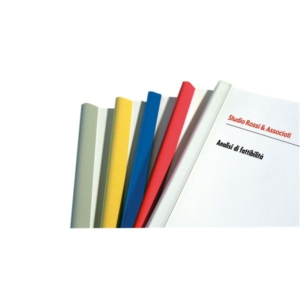 Dorsini Fellowes - Dorso 6 mm - Rosso - capacità massima 35 fogli D106RO (conf.50)-0