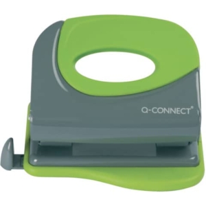 Perforatore a due fori Q-Connect fino a 20 fogli Grigio/Verde KF00995-0