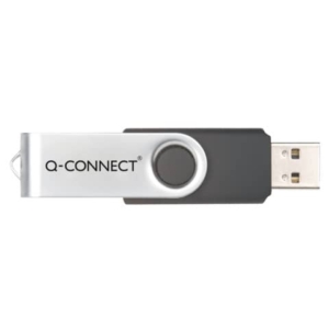 Chiavetta USB Q-Connect 2.0 Nero 4 GB con cappuccio di protezione KF41511-0