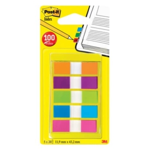 Segnapagina remov. Post-it® Index Mini + dispenser colori assortiti - 683-5CB2-EU (5 blocchetti da 20 ff)-0