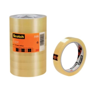 Nastri adesivi Scotch® 508 in torre - 19 mm x 66 m - Trasparente - 508-1966 (8 rotoli)-0
