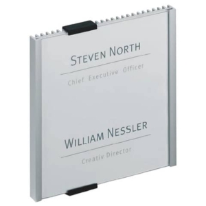 Targa per porte e pareti Info Sign Durable - alluminio/acrilico - 14,9x14,85 cm - 480223-0