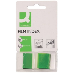 Segnapagina Q-Connect 25x43 mm Verde blocchetto da 50 - KF03635-0