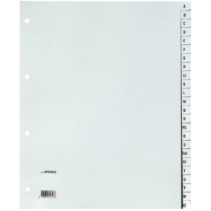 Divisori alfabetici Q-Connect A-Z 24,5x29,7 cm Grigio KF01843 (24 pagine)-0