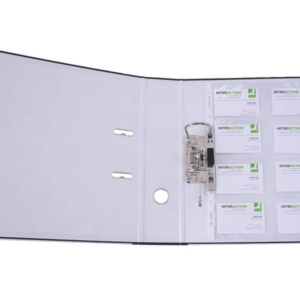 Busta porta biglietti da visita Q-Connect A4 uso fronte retro ppl 110 µm Trasparente (conf.10)-0