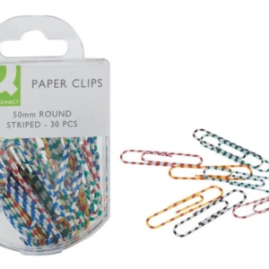 Fermagli zebra Q-Connect a strisce Assortito 50 mm - KF02027 (conf.30)-0