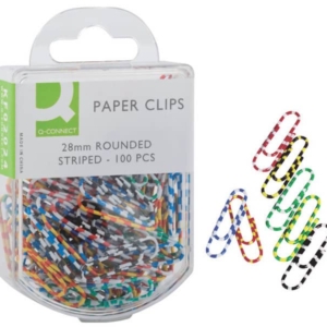 Fermagli zebra Q-Connect a strisce Assortito 28 mm - KF02024 (conf.100)-0