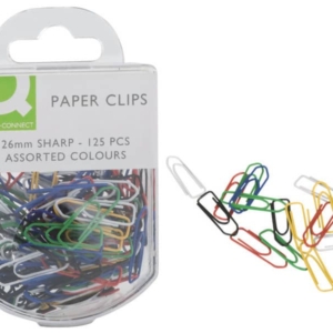 Fermagli colorati Q-Connect Assortito 26 mm - KF02042 (conf.125)-0