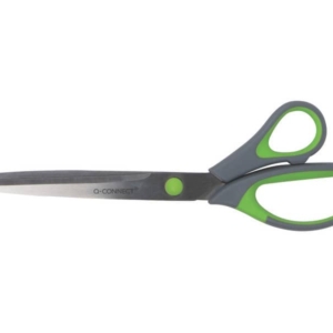 Forbici Q-Connect Softgrip lame asimmetriche Grigio/Verde 24,9 cm E-35293 IA-0