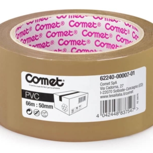 Nastro adesivo per la spedizione Comet PVC con adesivo in gomma naturale 50mmx66m Avana - 62240-00007-01-0