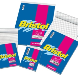 Blocchi a righe punto metallico Blasetti BRISTOL 60 fogli - 1R - A4 - 21x29,7cm (conf.10)-0