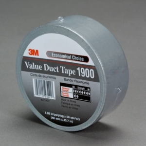 Nastro adesivo telato 3M Value Duct Tape Argento 1900 - 50 mm x 50 m-0