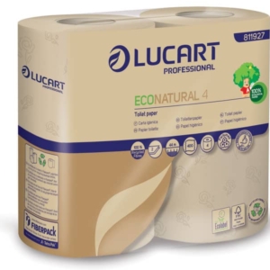 Carta igienica Lucart EcoNatural 4 2 veli - 811927 (4 rotoli da 400 strappi)-0