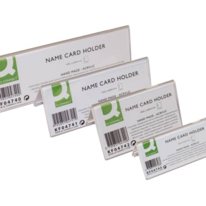 Portanome da tavolo Q Connect in polimetilmetacrilato Trasparente 190x60 mm - KF04740-0