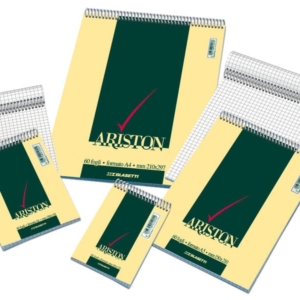Blocchi spiralati a righe Blasetti ARISTON con copertina goffrata 3 colori 60 g/m² - 1R - A4 (conf.10)-0