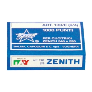 Punti metallici Zenith 130/E 6/4 (21/4) passo 6 mm (10 scatole da 1000)-0